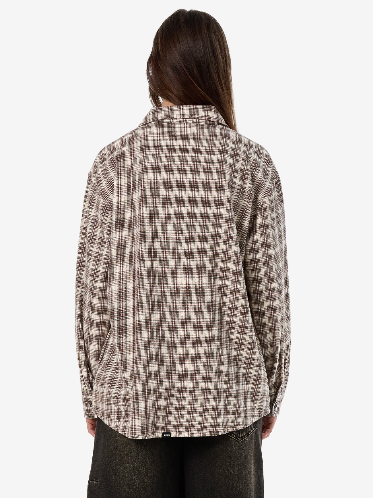 Adorned Check Over Shirt - Java - Catani Clothing