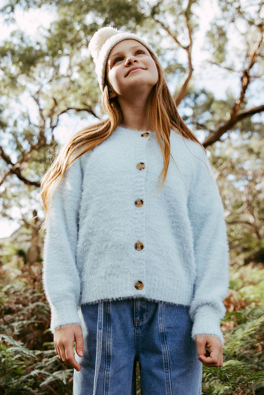 Alice Knit Cardi - Light Blue