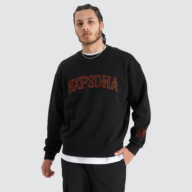 All Rounder Heavy Box Fit Sweater - Jet Black