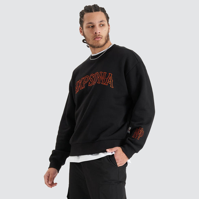 All Rounder Heavy Box Fit Sweater - Jet Black