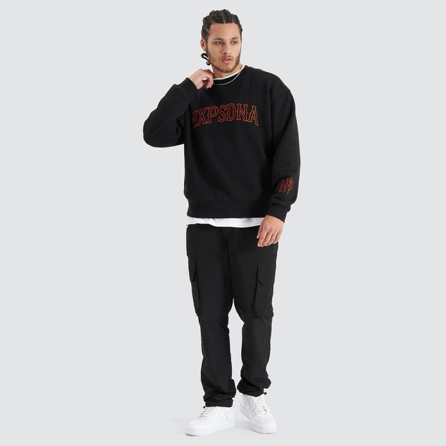 All Rounder Heavy Box Fit Sweater - Jet Black
