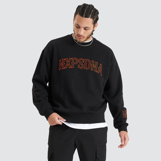 All Rounder Heavy Box Fit Sweater - Jet Black