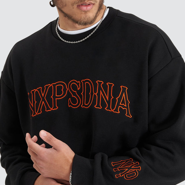 All Rounder Heavy Box Fit Sweater - Jet Black