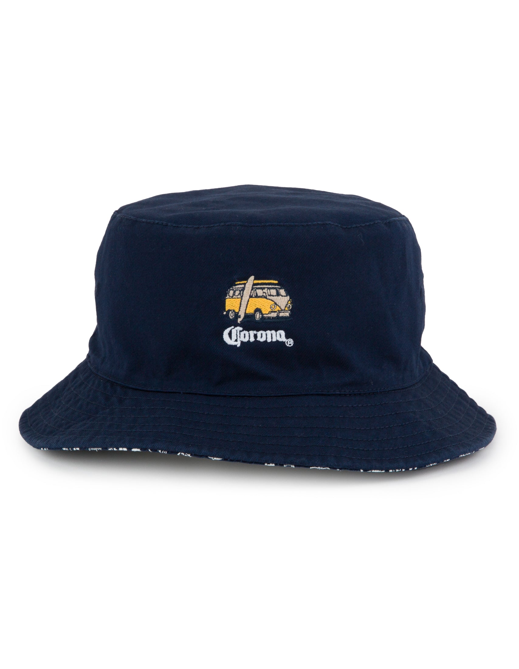 Corona Reversible Kombi Bucket hat in navy - front