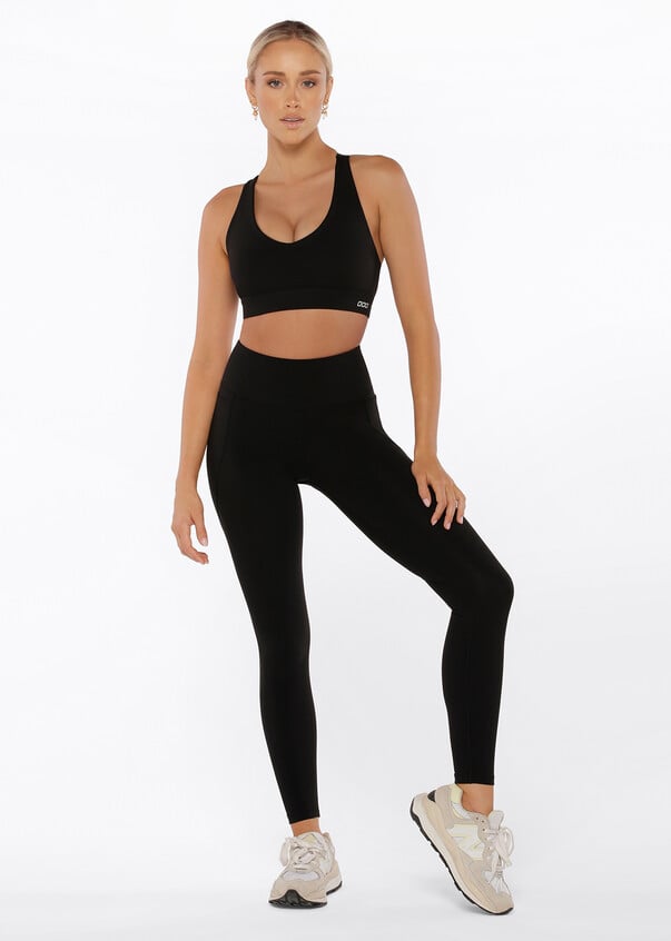 Amy Phone Pocket Full Length Tech Leggings - Black