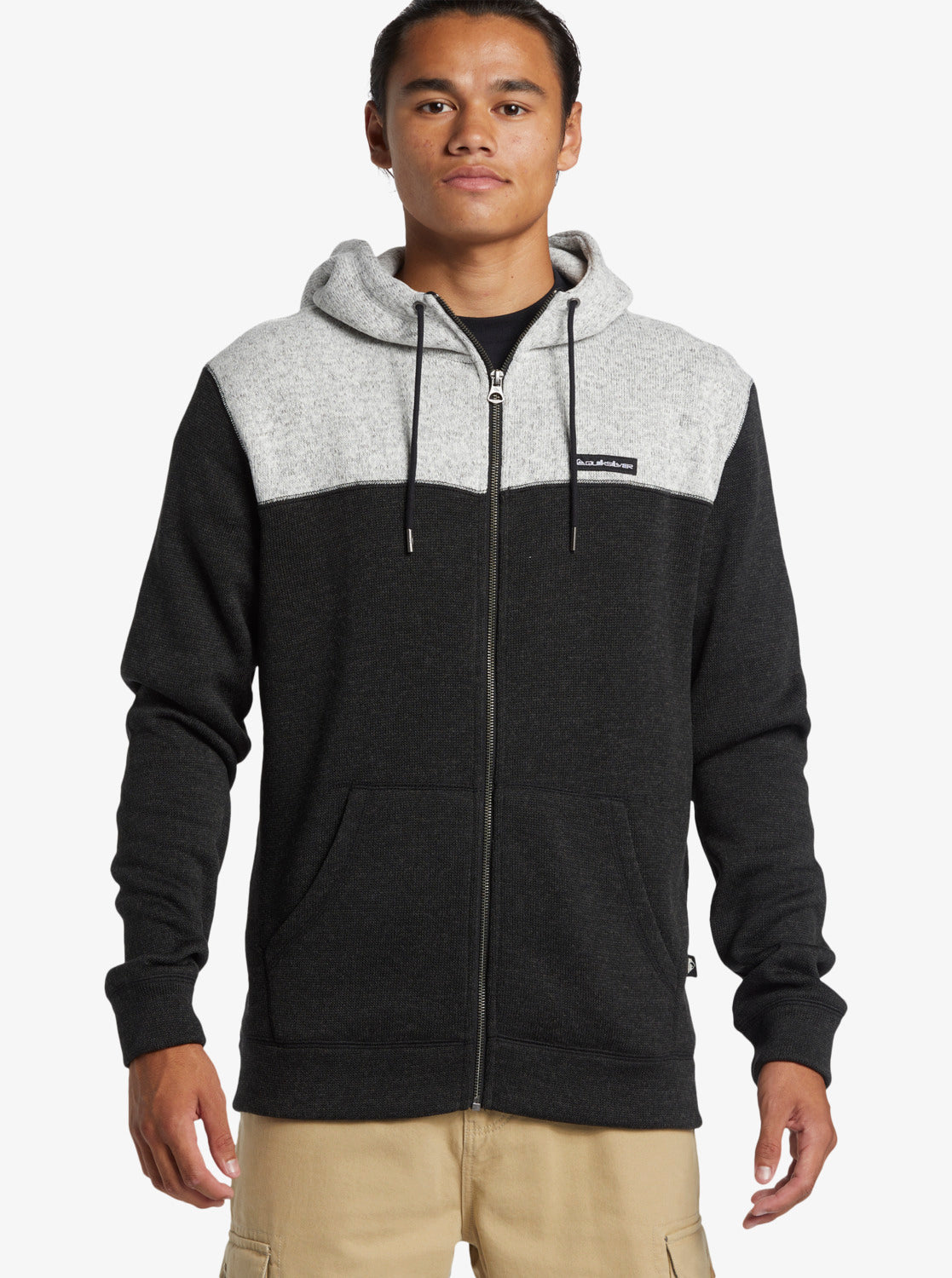 Keller Block Zip - Black Heather - Catani Clothing