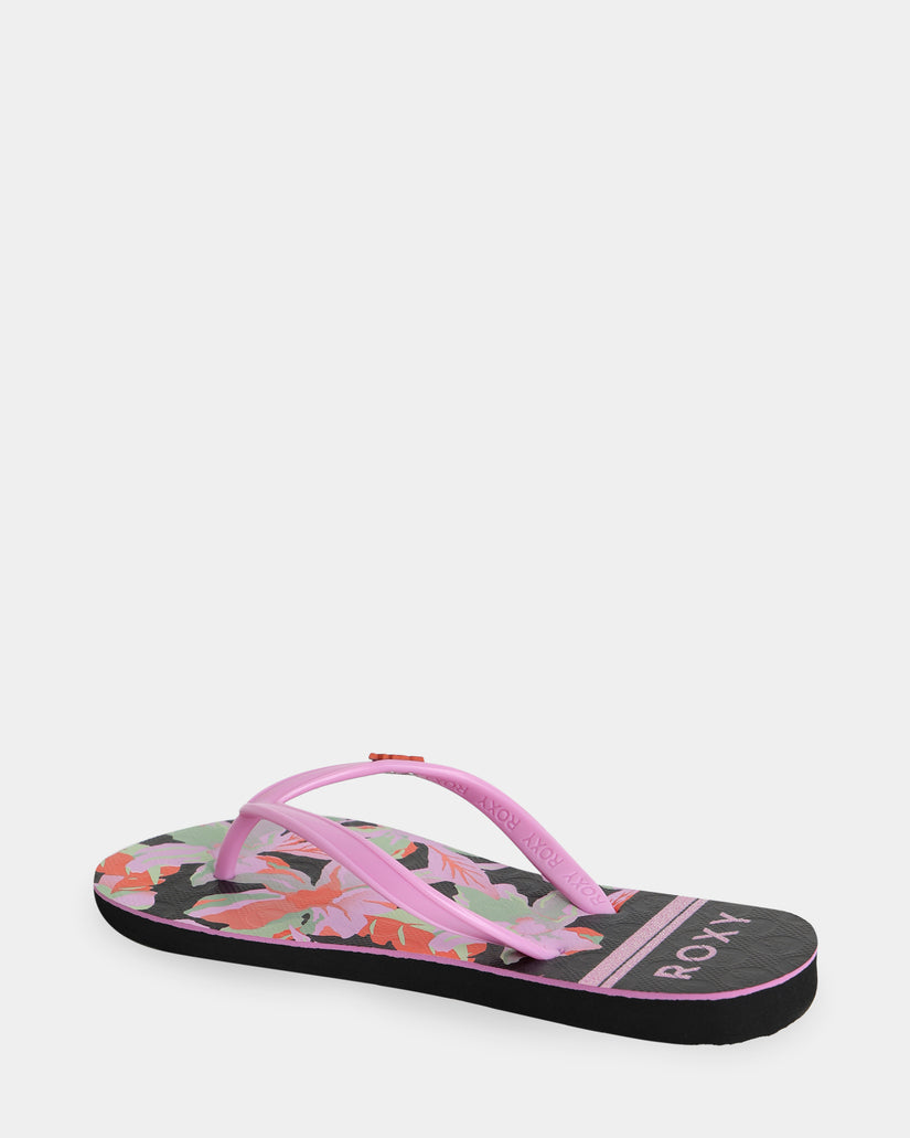 Roxy Viva Stamp II Flip Flops - Black Multi (view 5)