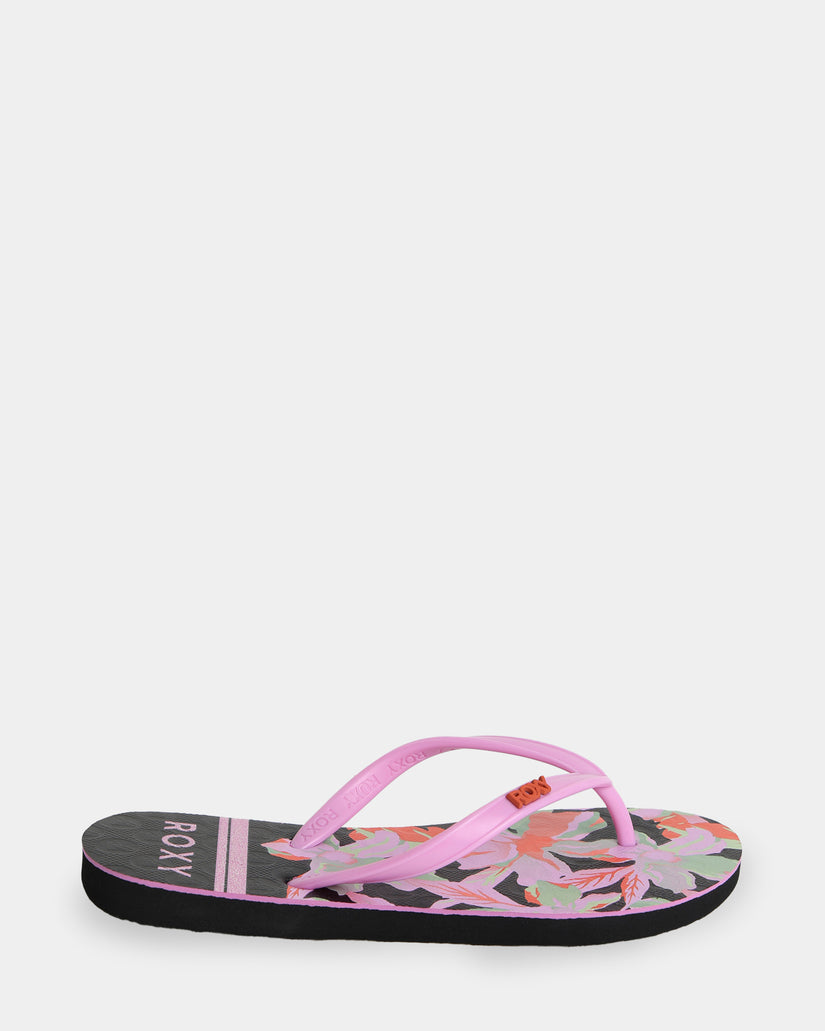 Roxy Viva Stamp II Flip Flops - Black Multi (view 4)