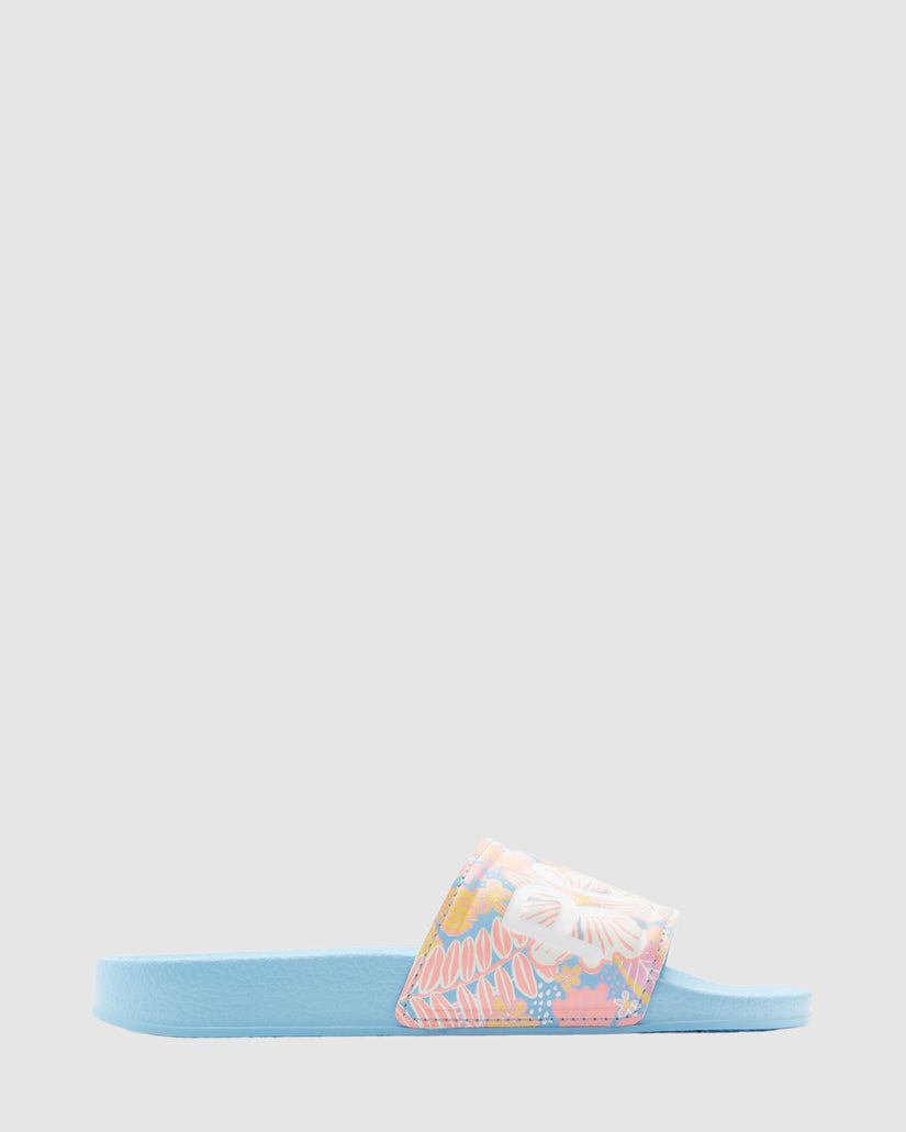 Roxy Slippy II Slide - Blue / Pink (view 3)