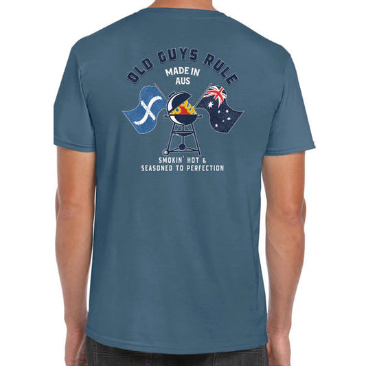Aussie BBQ Tee - Heather Indigo