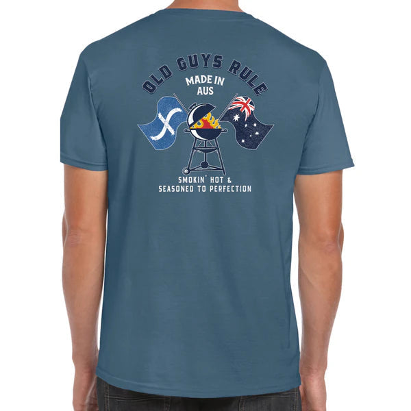 Aussie BBQ Tee - Heather Indigo - Catani Clothing