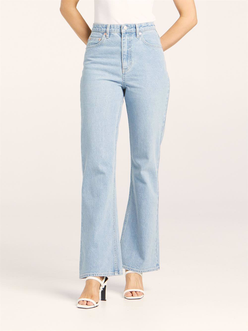 Hi Flare Jeans - Summertime Blue - Catani Clothing