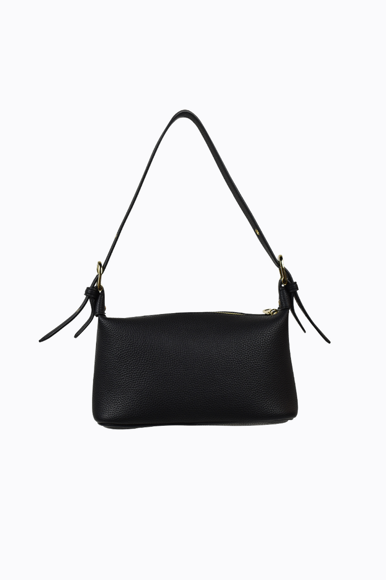 Luna Shoulder Bag - Black Pebble / Gold