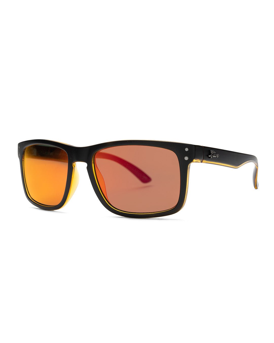 Liive Cheap Thrill sunglasses in matt black with orange mirror lens