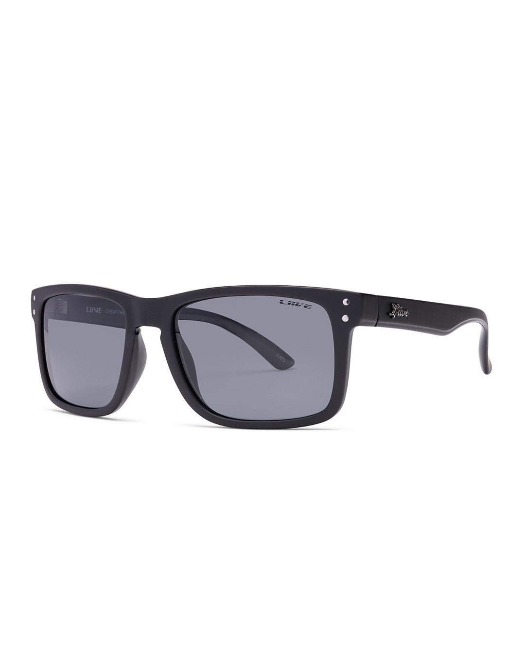 Liive Cheap Thrill polarised sunglasses in twin blacks