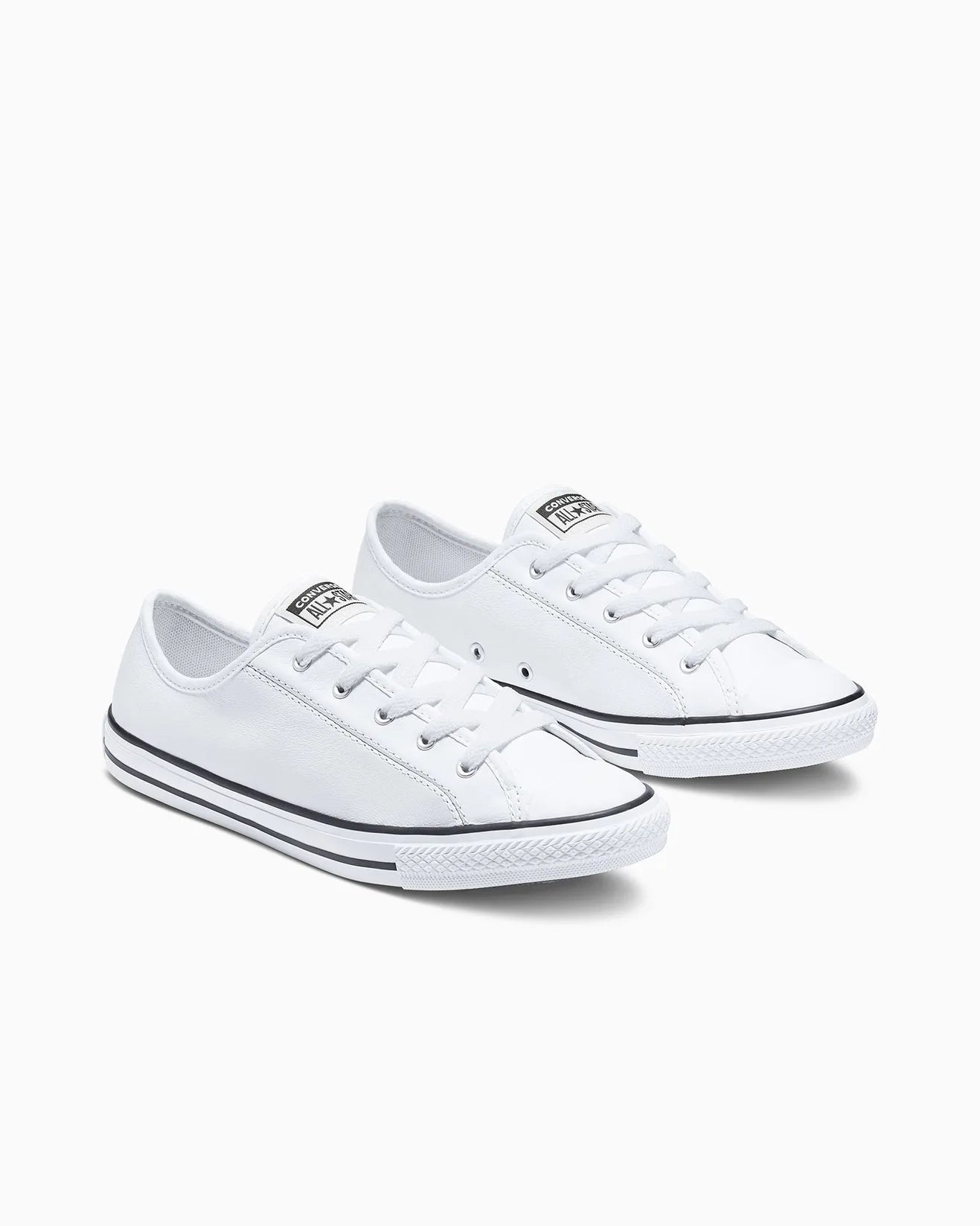 Chuck Taylor Dainty Leather Low Top - White - Catani Clothing