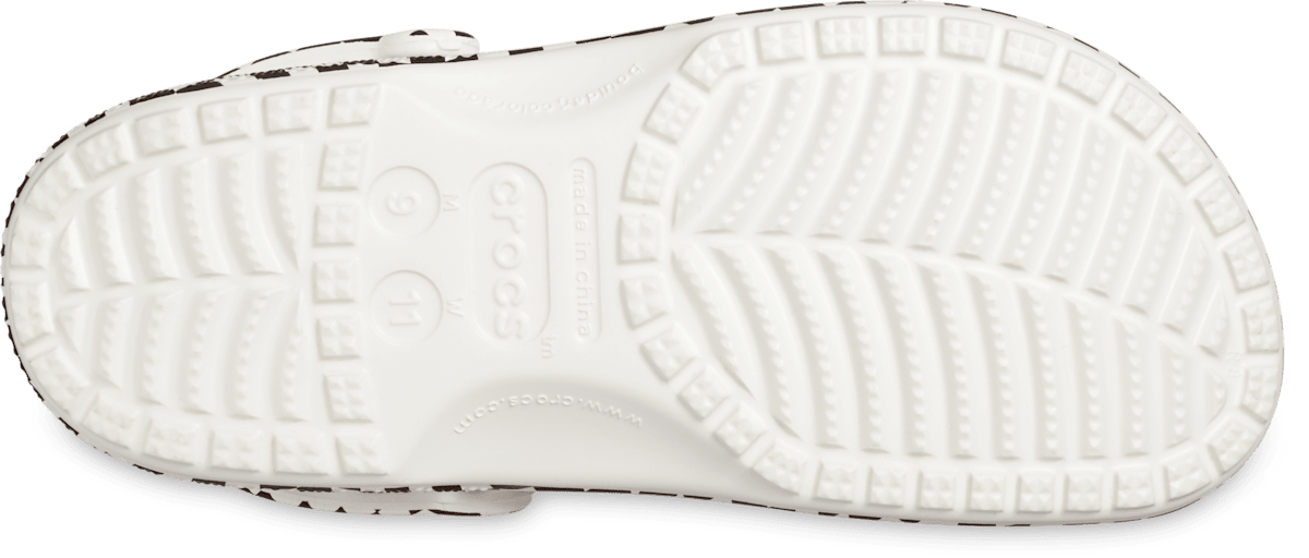 Crocs Classic Warped Checker Clog White/Black - sole