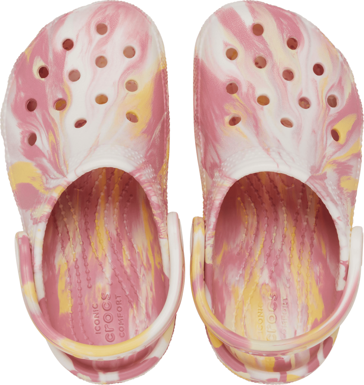 Crocs Toddler Glow Marbled Clog Daylily - side