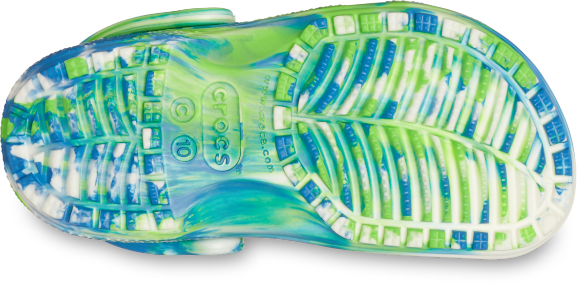 Crocs Toddler Glow Marbled Clog Prep Blue - sole