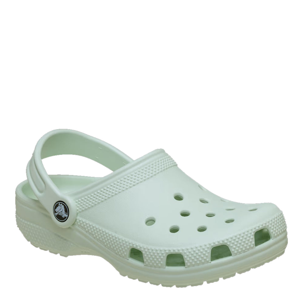 Crocs Kids Classic Clog Mint Tint, heel strap detail