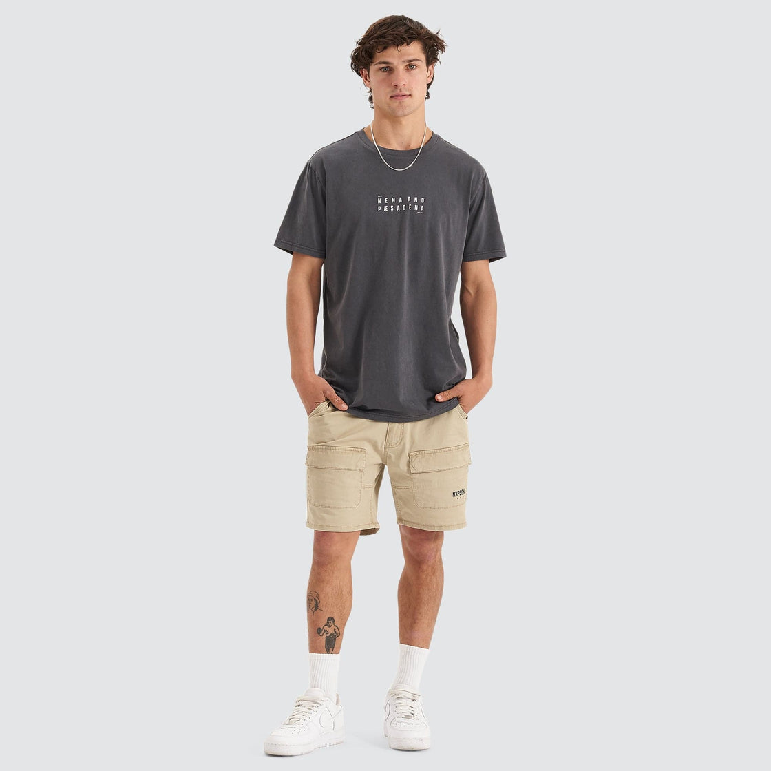 Duece Cape Back Tee - Asphalt