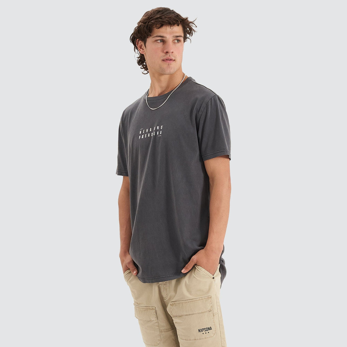 Duece Cape Back Tee - Asphalt