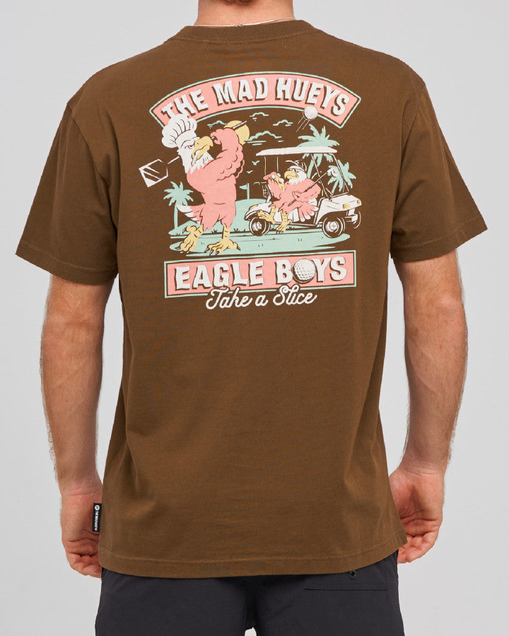 Mad Hueys Eagle Boys SS Tee in walnut - front