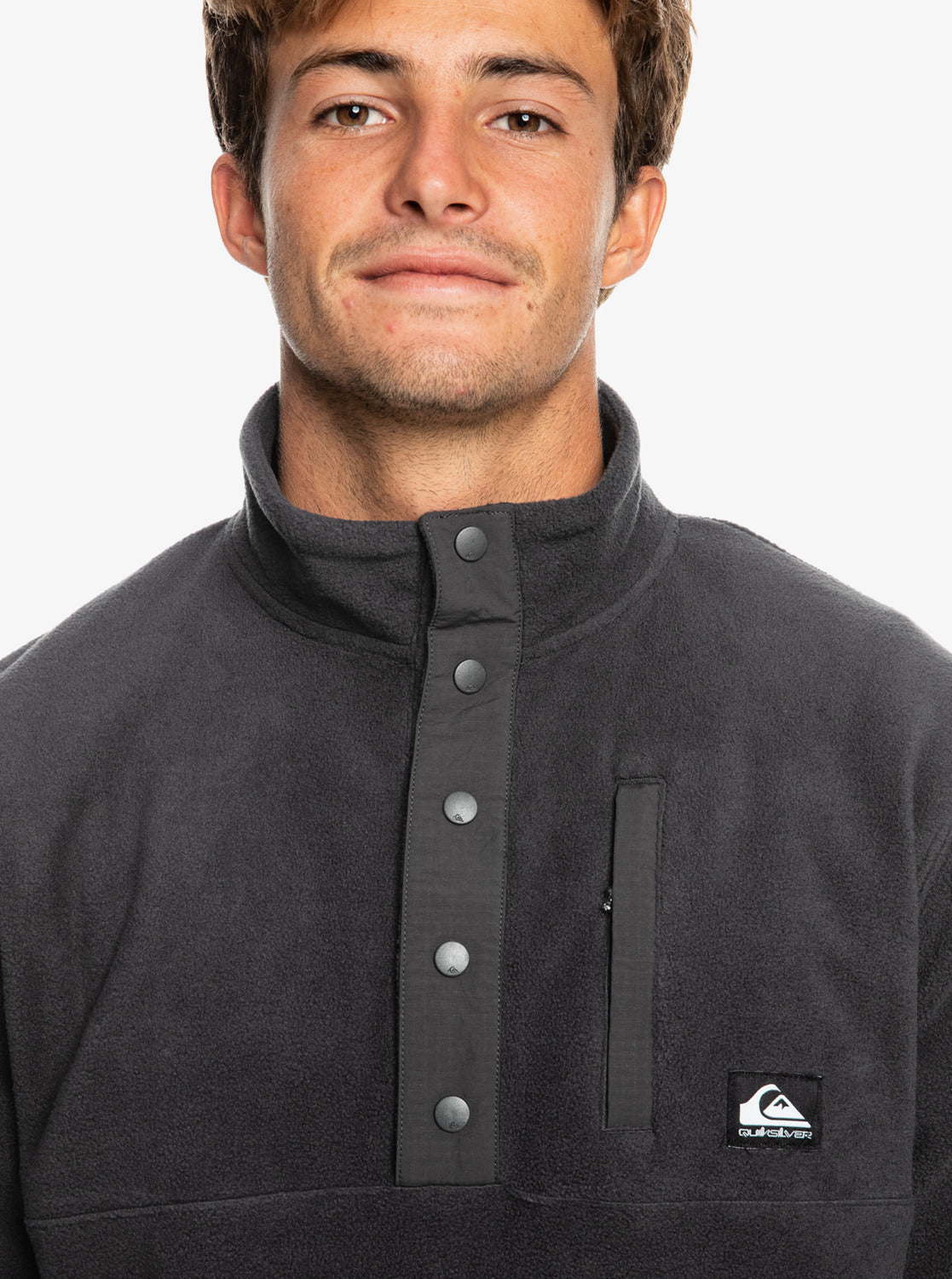 No Destination Mock Neck Half Snap Fleece - Phantom