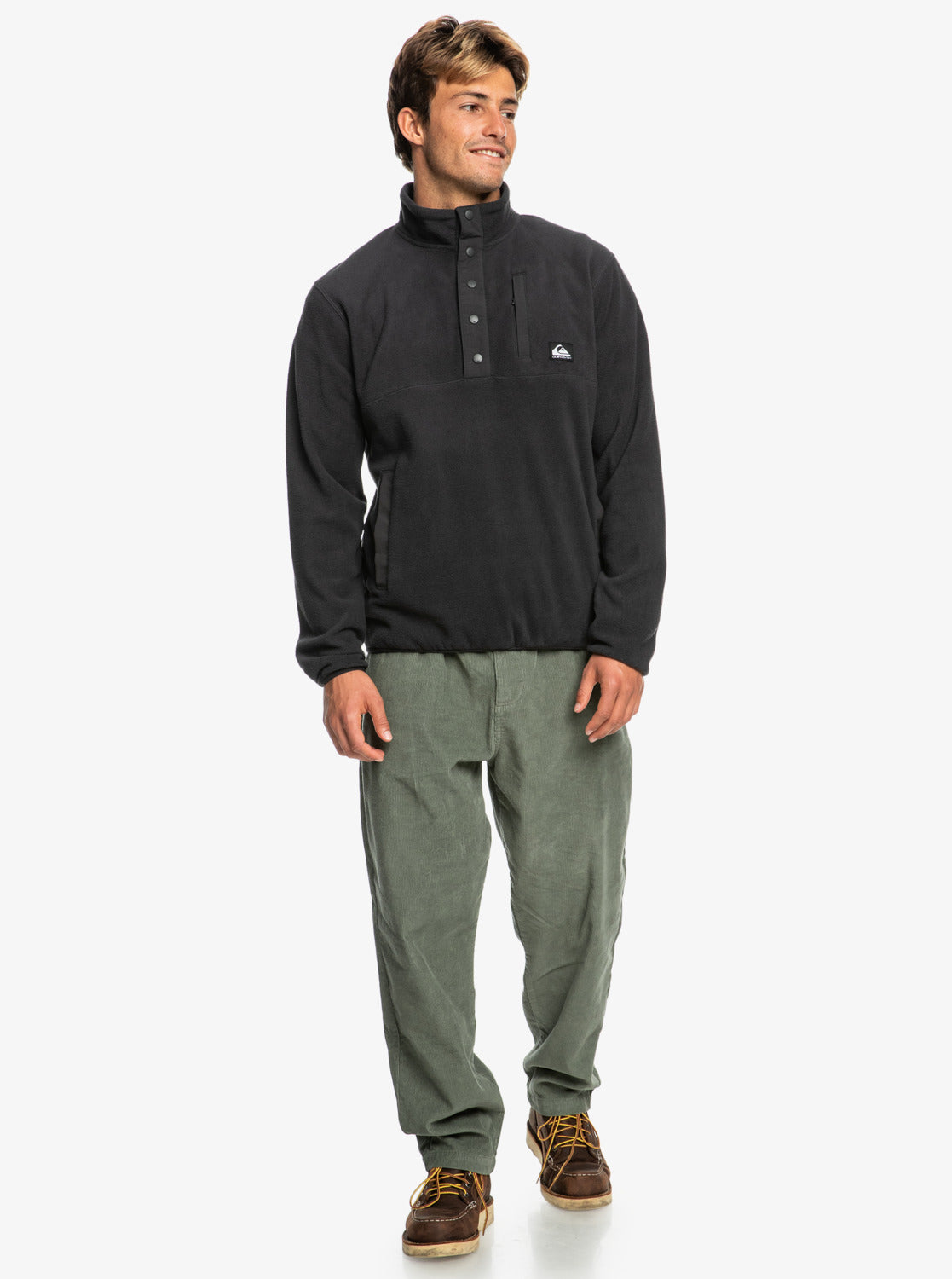 No Destination Mock Neck Half Snap Fleece - Phantom