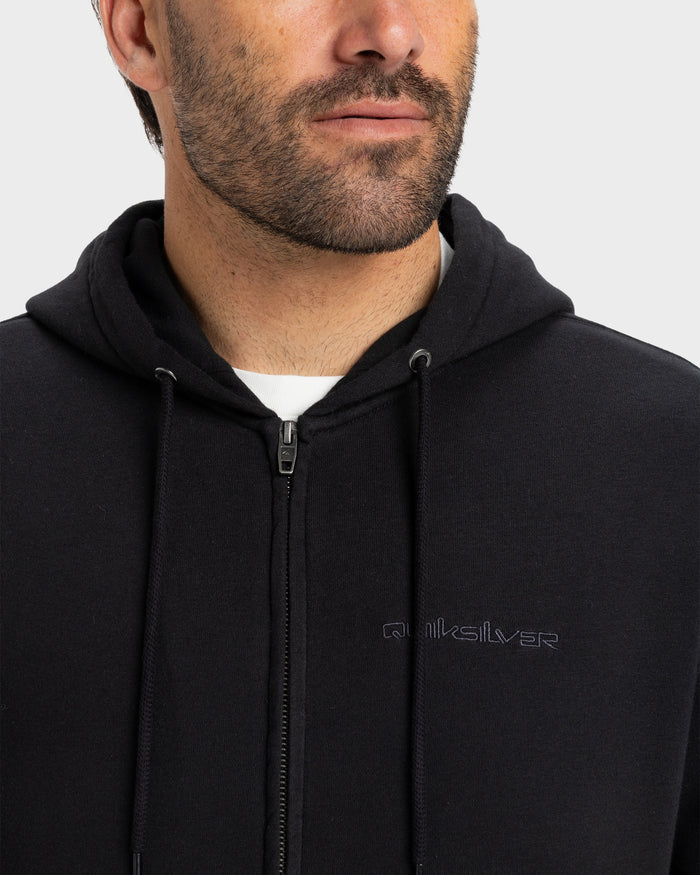 Salt Water Zip Up Hoodie - Black