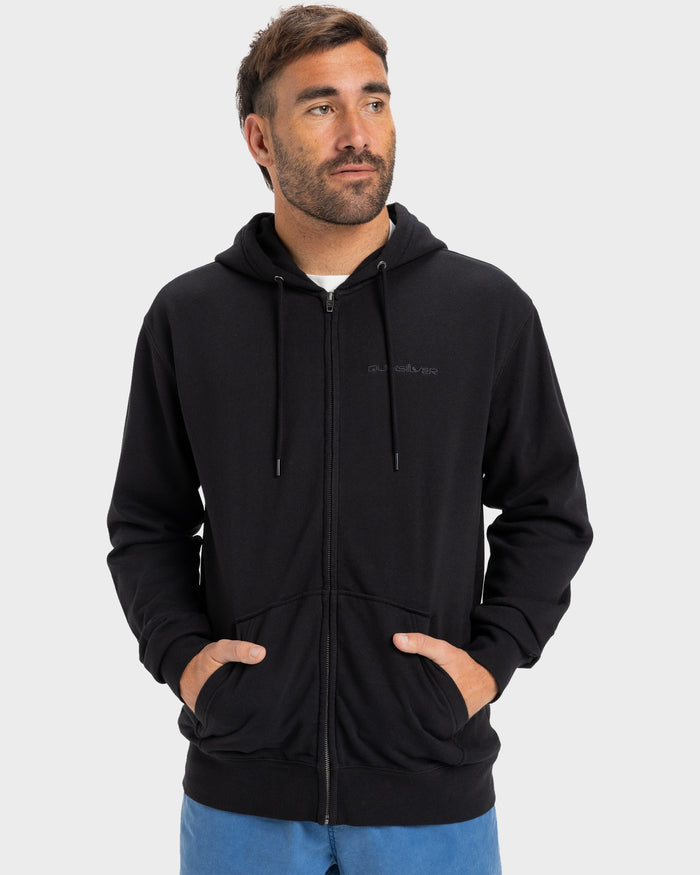 Salt Water Zip Up Hoodie - Black