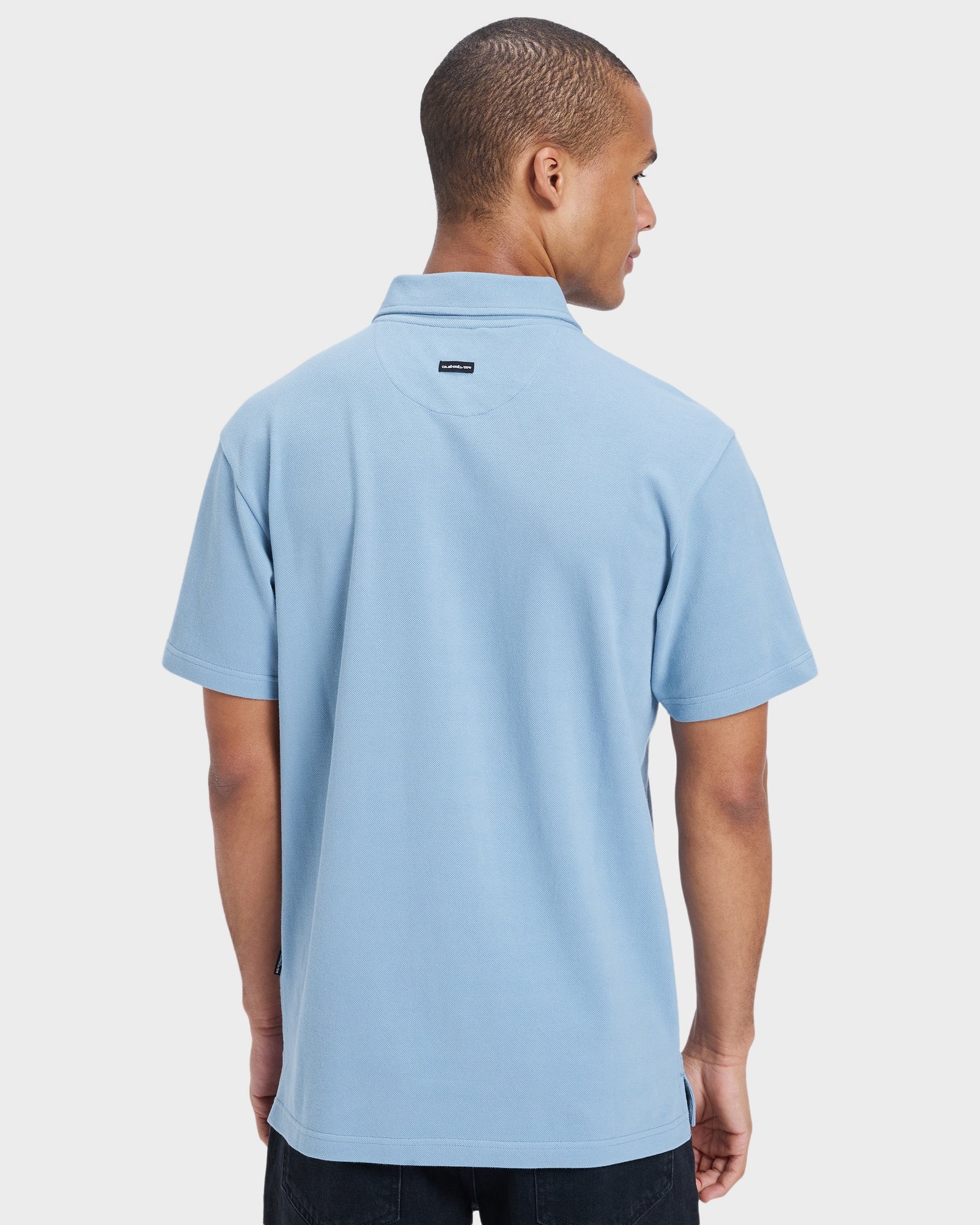 Quiksilver Pique Polo in Ashley Blue - back
