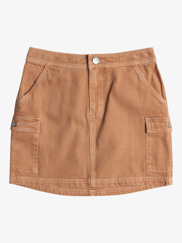 Just Like Magic Mini Skirt - Camel