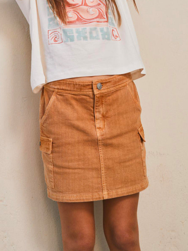 Just Like Magic Mini Skirt - Camel