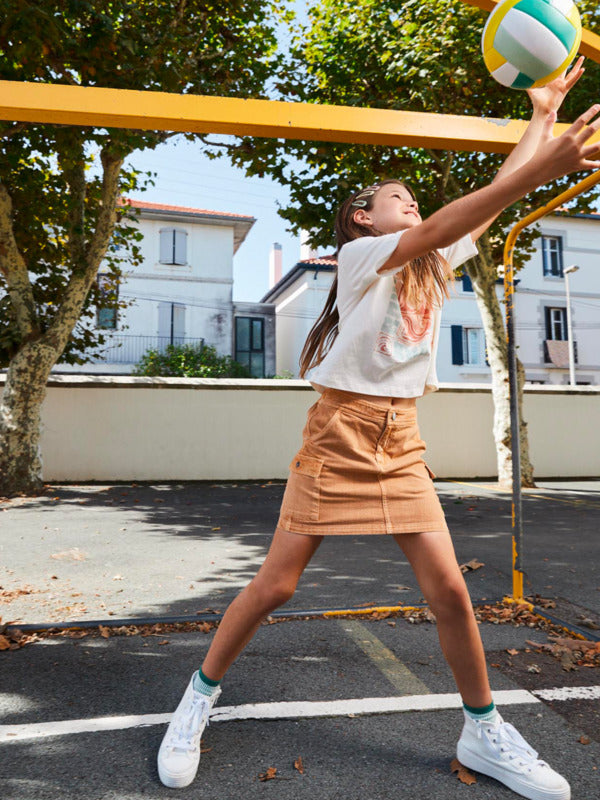 Just Like Magic Mini Skirt - Camel