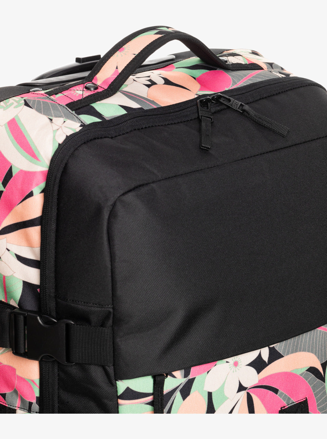 Roxy Big Souvenir Wheelie Suitcase - Anthracite Palm Song (view 4)