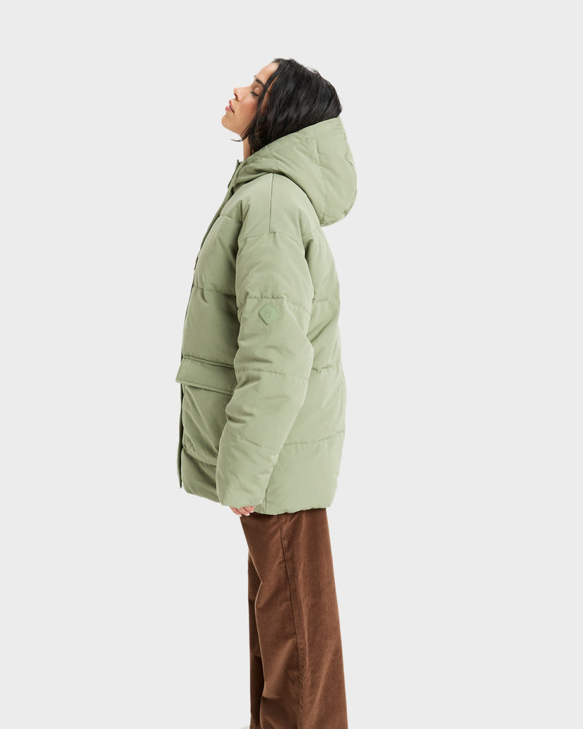 Roxy Seaside Memories Parka - Oil Green (view 2)