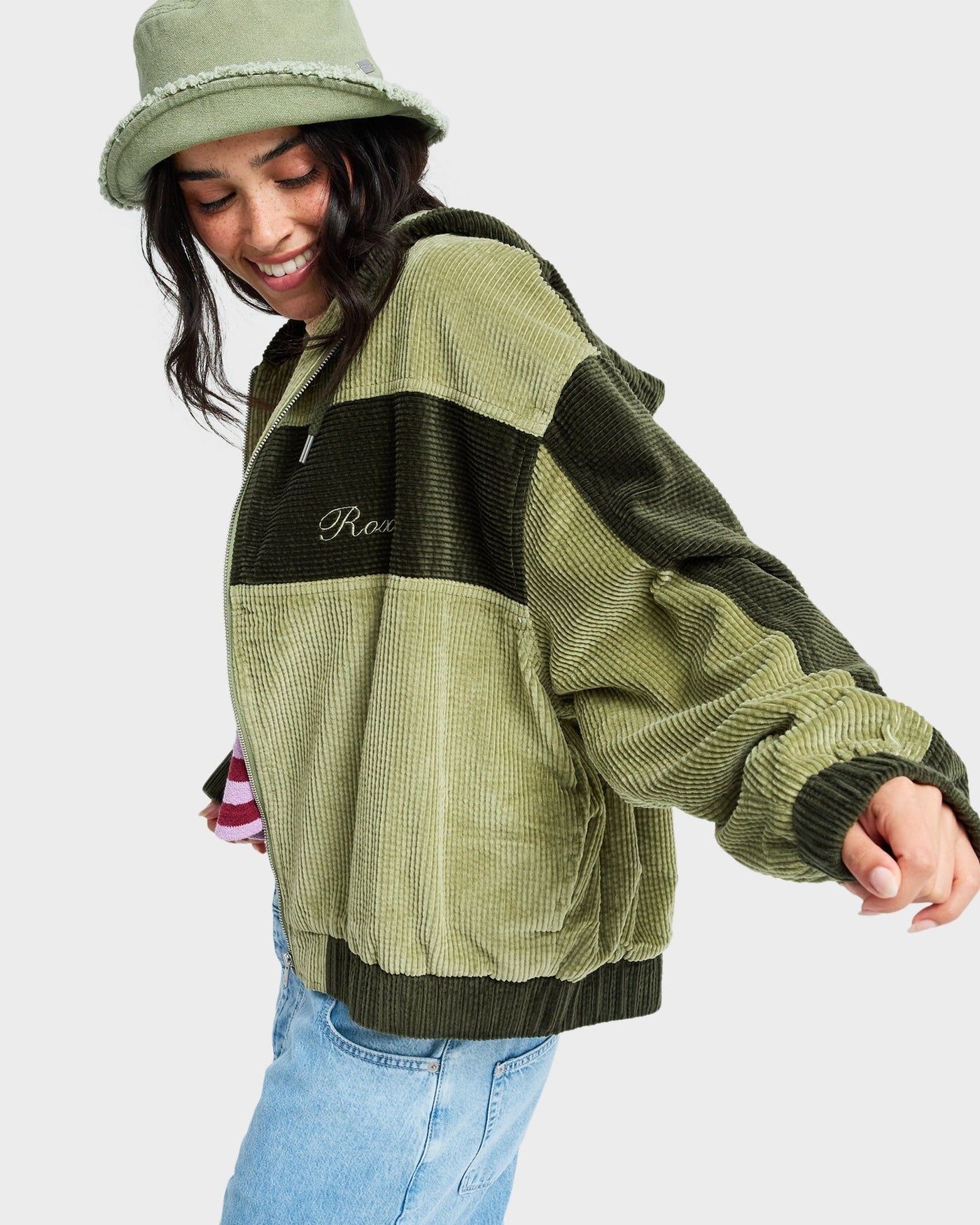 Roxy Have A Blast Fleece Jacket - Oil Green (view 4)