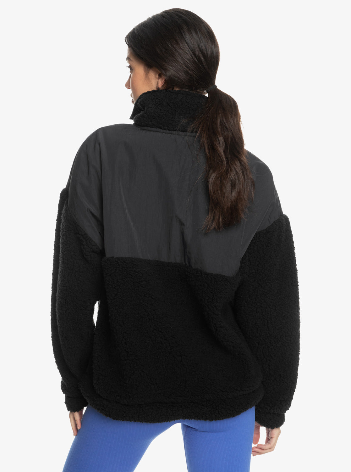 Waves of Warmth Half-Zip Layered Sherpa - Anthracite