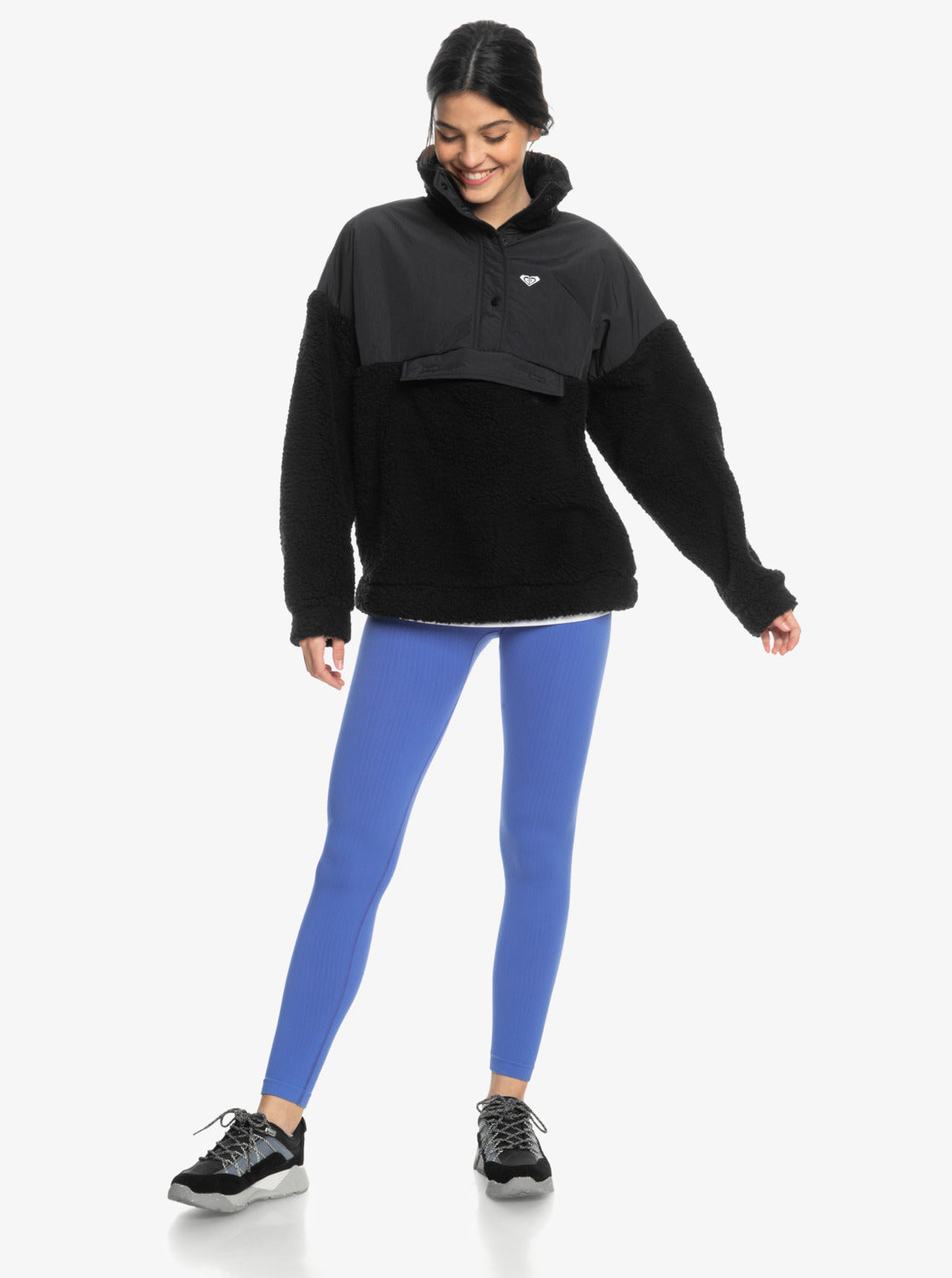 Waves of Warmth Half-Zip Layered Sherpa - Anthracite