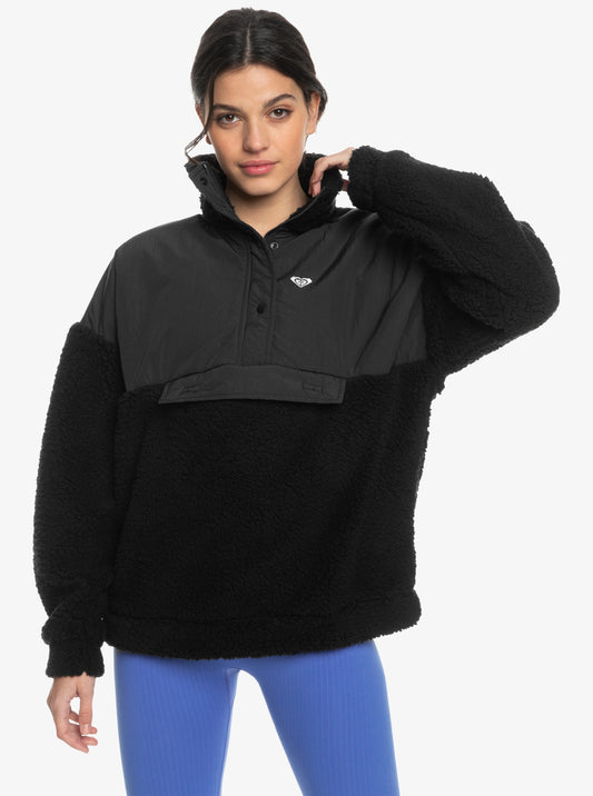 Waves of Warmth Half-Zip Layered Sherpa - Anthracite
