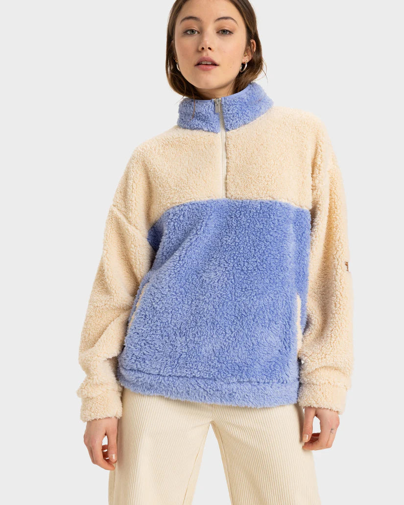 Jive Talking Block Fleece - Parchment