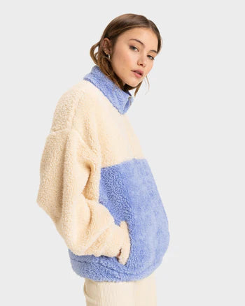 Jive Talking Block Fleece - Parchment