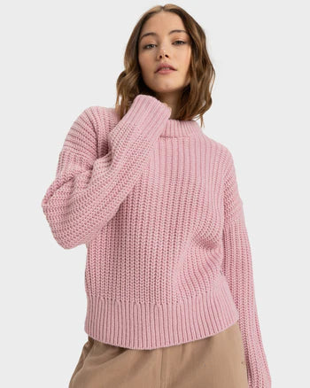 Coming Home Knit Sweater - Bleached Mauve
