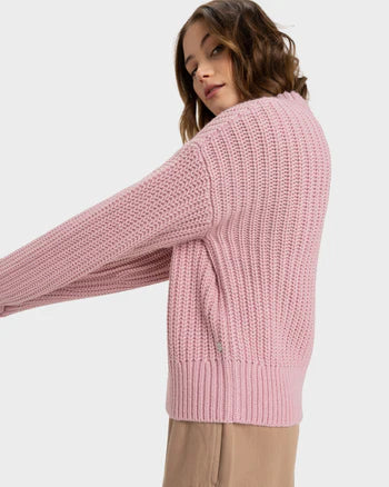 Coming Home Knit Sweater - Bleached Mauve