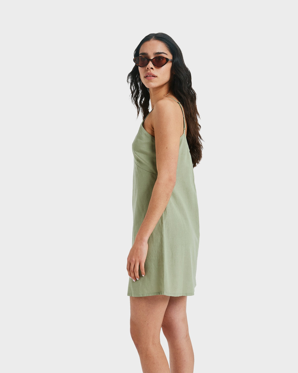 Roxy Santorini Slip Dress - Oil Green (view 4)