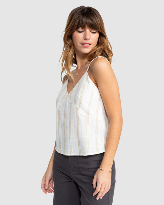 Santorini Cami Stripe - Egret Keep It Simple