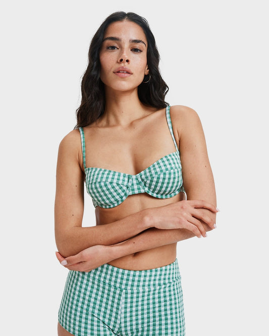 Kiawe Underwire Bikini Top - Deep Grass Green
