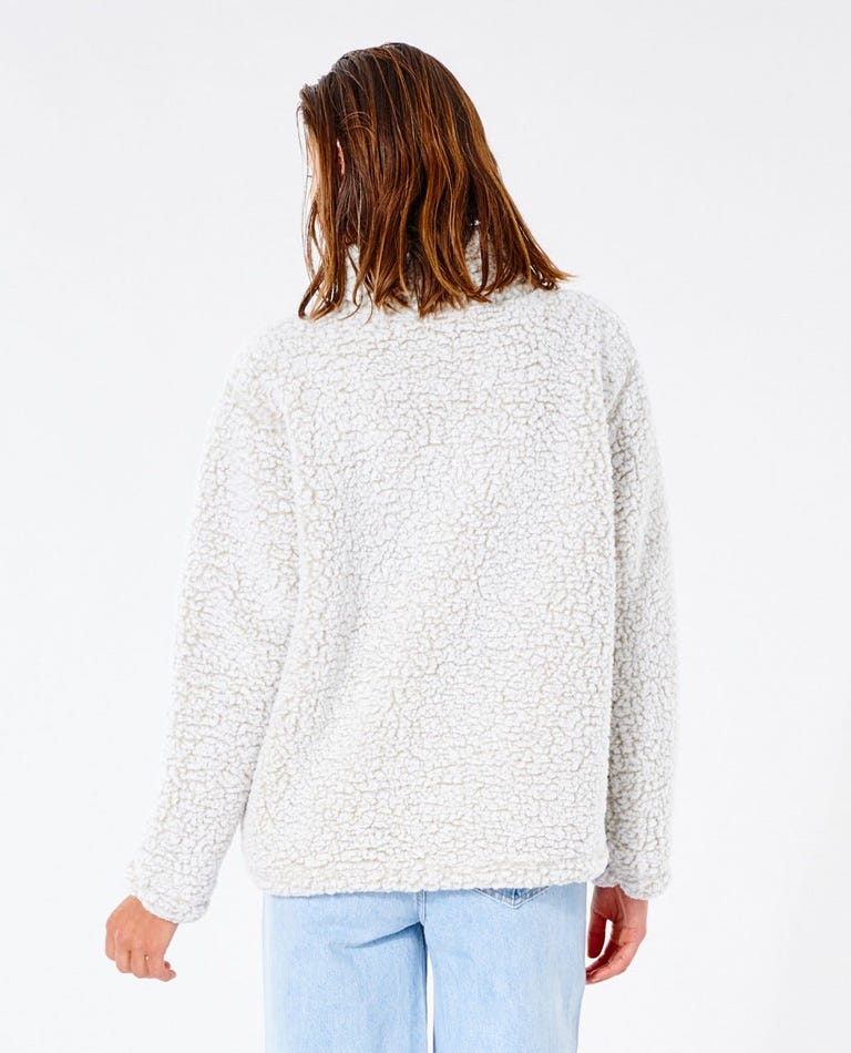 Dark N Stormy 1/4 Zip Crew - Off White