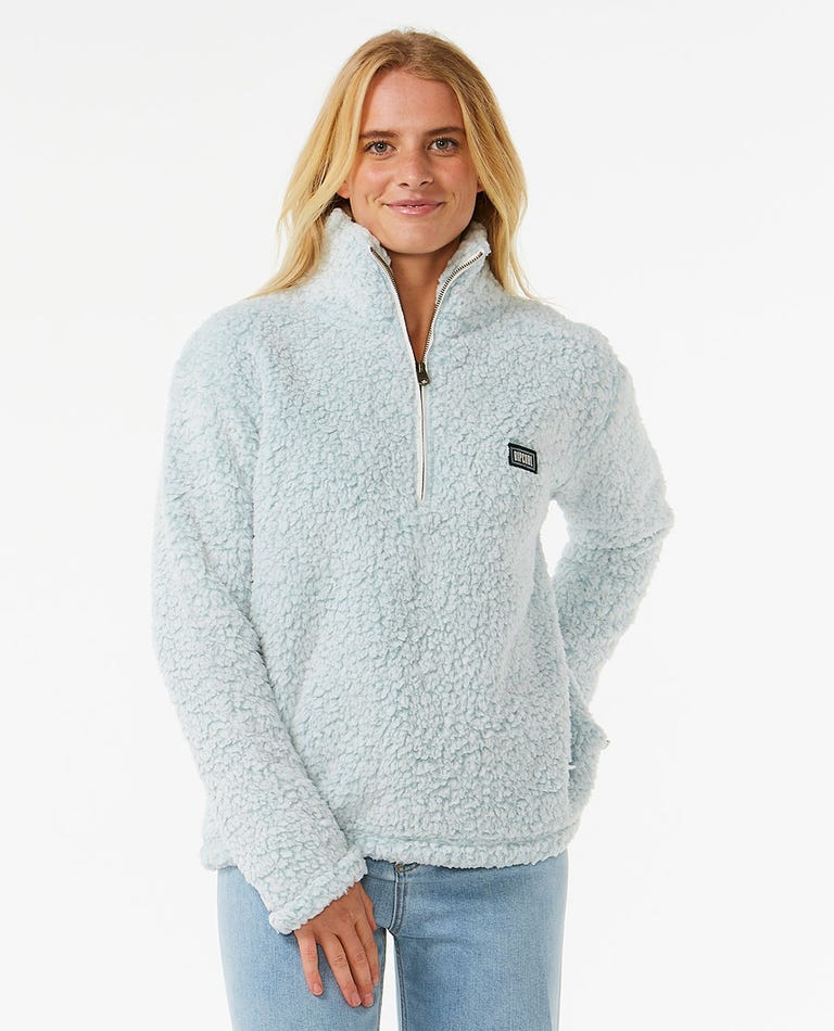 Rip Curl Dark N Stormy 1/4 Zip Crew - Blue (view 6)